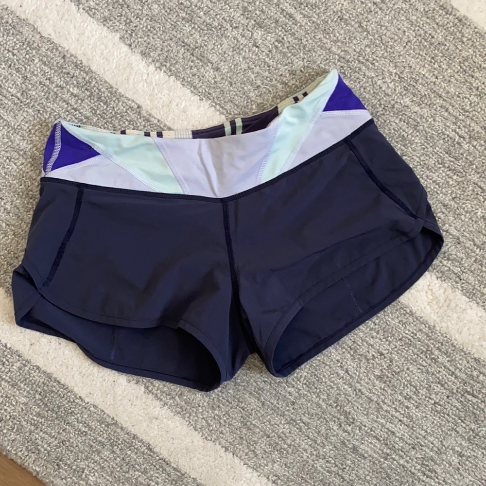 2.5” Lululemon speed short, navy